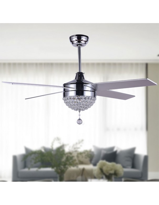 Oaks Aura 42in. Wooden 5-Blade Glam Ceiling Fan with LED Light and Remote Control