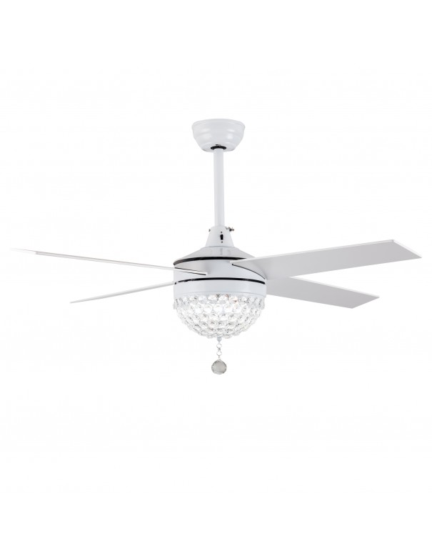 Oaks Aura 52in. Wooden 5-Blade Glam Ceiling Fan with LED Light and Remote Control