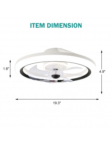 Oaks Decor Cotti 20-in Black Color-changing Integrated LED Indoor Flush  Mount Ceiling Fan with Light and Remote (7-Blade) in the Ceiling Fans  department at