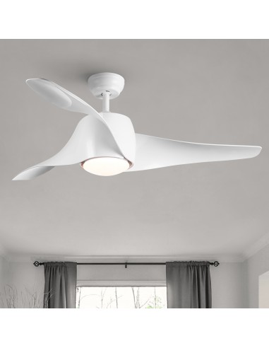 Oaks Aura 52in. Integrated LED 6-Speed Reversible Ceiling Fan With Light 3 ABS Blade Remote Included Ceiling Fan for Living Room