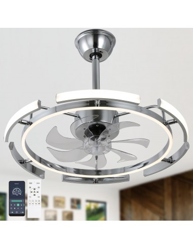 Oaks Aura DIY Shape Adjustable Ceiling Fan with Lights Remote&APP Control 3-Color Changing 6-Speed