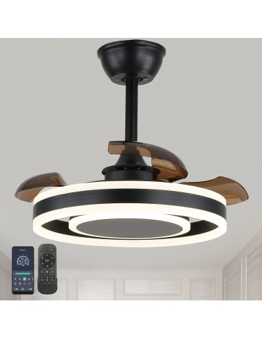 Oaks Aura 22” Smart Ceiling Fan with LED Lights Remote APP Control 6-Speed 3-Color Ceiling Lighting