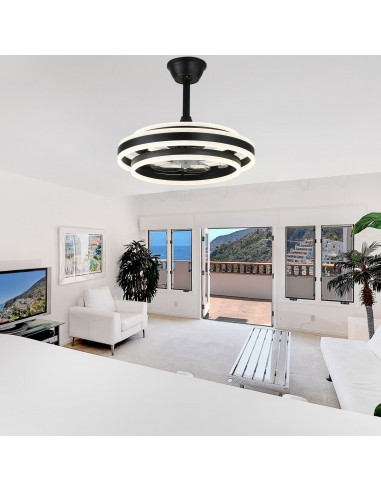 Oaks Aura 20” Smart Ceiling Fan with LED Lights Remote APP Control 6-Speed 3-Color Ceiling Lighting