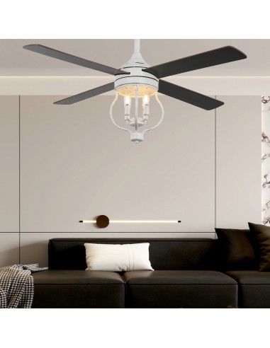 Oaks Aura 52” 4-Blade Reversible Ceiling Fan with Remote Control and Light Kit Included