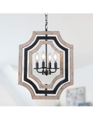 Oaks Aura 4-Light Rectangular Chandelier with Adjustable Height