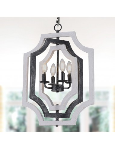 Oaks Aura 4-Light Rectangular Chandelier with Adjustable Height