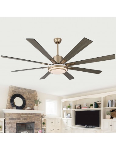 Oaks Aura 72" 6-Blade Reversible Ceiling Fan with LED lights and Remote Control, 6-Speed, Timer Setting Quiet DC Motor