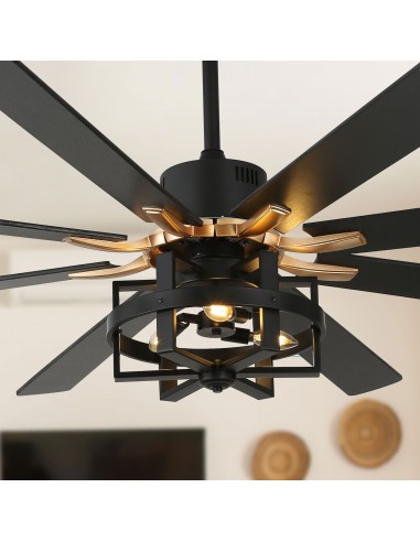 Oaks Aura 65" 8-Blade Reversible Ceiling Fan with Lights and Remote Control, 6-Speed, Timer Setting Quiet DC Motor