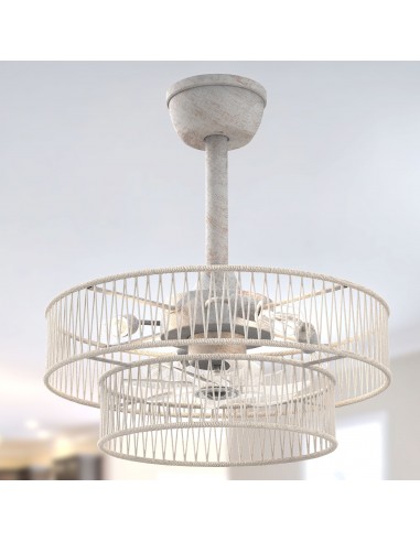 Oaks Aura 20” Modern Ceiling Fan with Lights and Remote Control, 6-Speed Adjustable Height and Timer