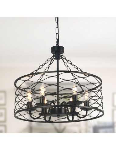 Oaks Aura 6-light Dimmable Drum Chandelier