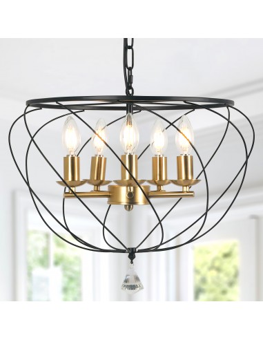 Oaks Aura 18” Contemporary Black Adjustable Height Pendant Light Fixture