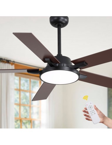 Oaks Aura 52" 5-Blade Reversible Ceiling Fan with Light and Remote, 6-Speed Settings, DC Motor