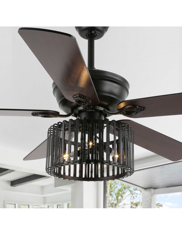 Oaks Aura 52-In Modern Industry 5 Reversible blades Ceiling Fan and Remote Control